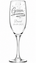 Personalised Wedding Champagne Flute – Bride & Groom Glasses – Mother of the Groom Gift – Engraved Champagne Glass – Wedding Toast Flute