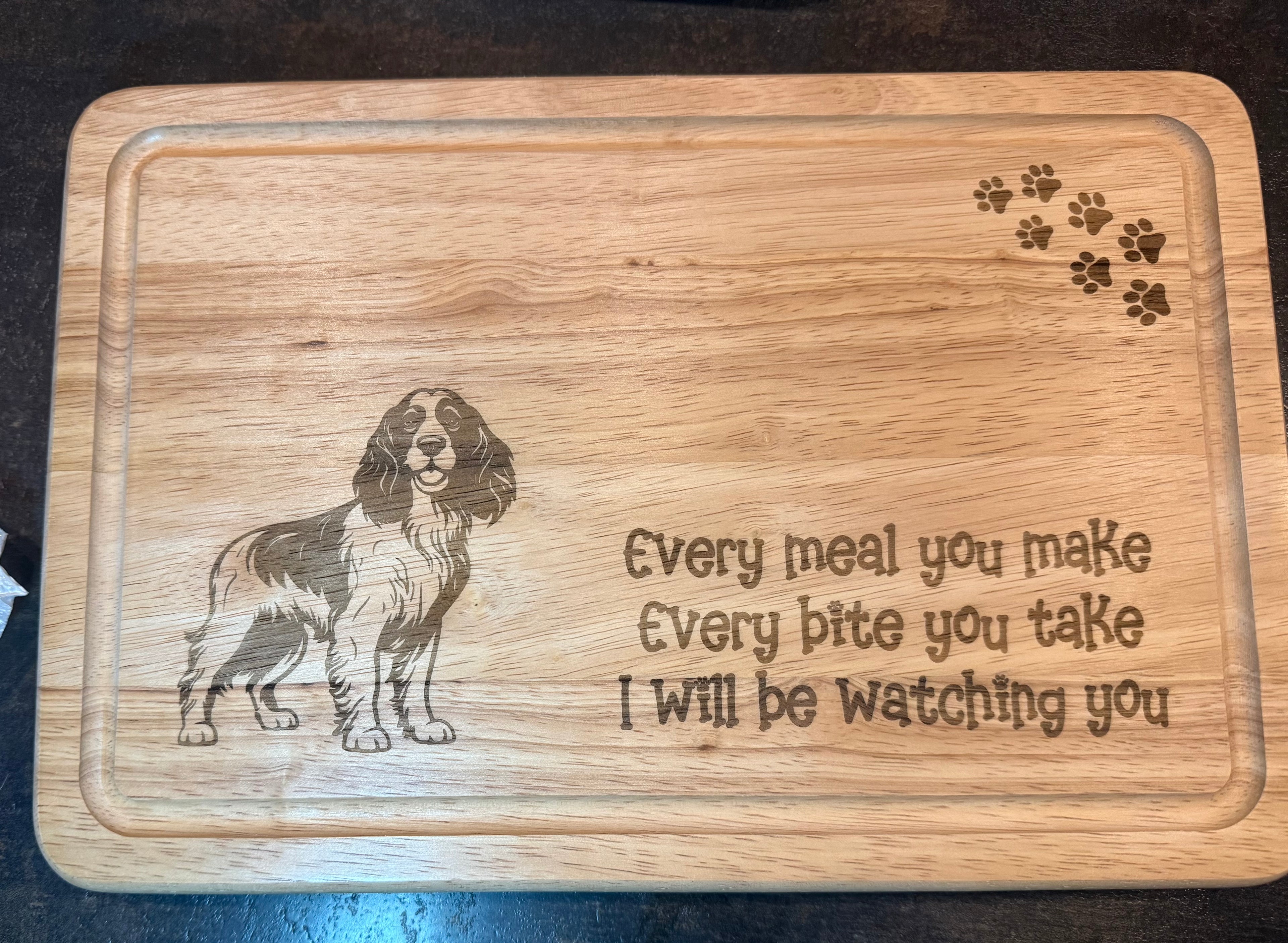Dachshund Every Bite You Take Engraved Board | Sausage Dog Gift | Dog Lover Kitchen Board