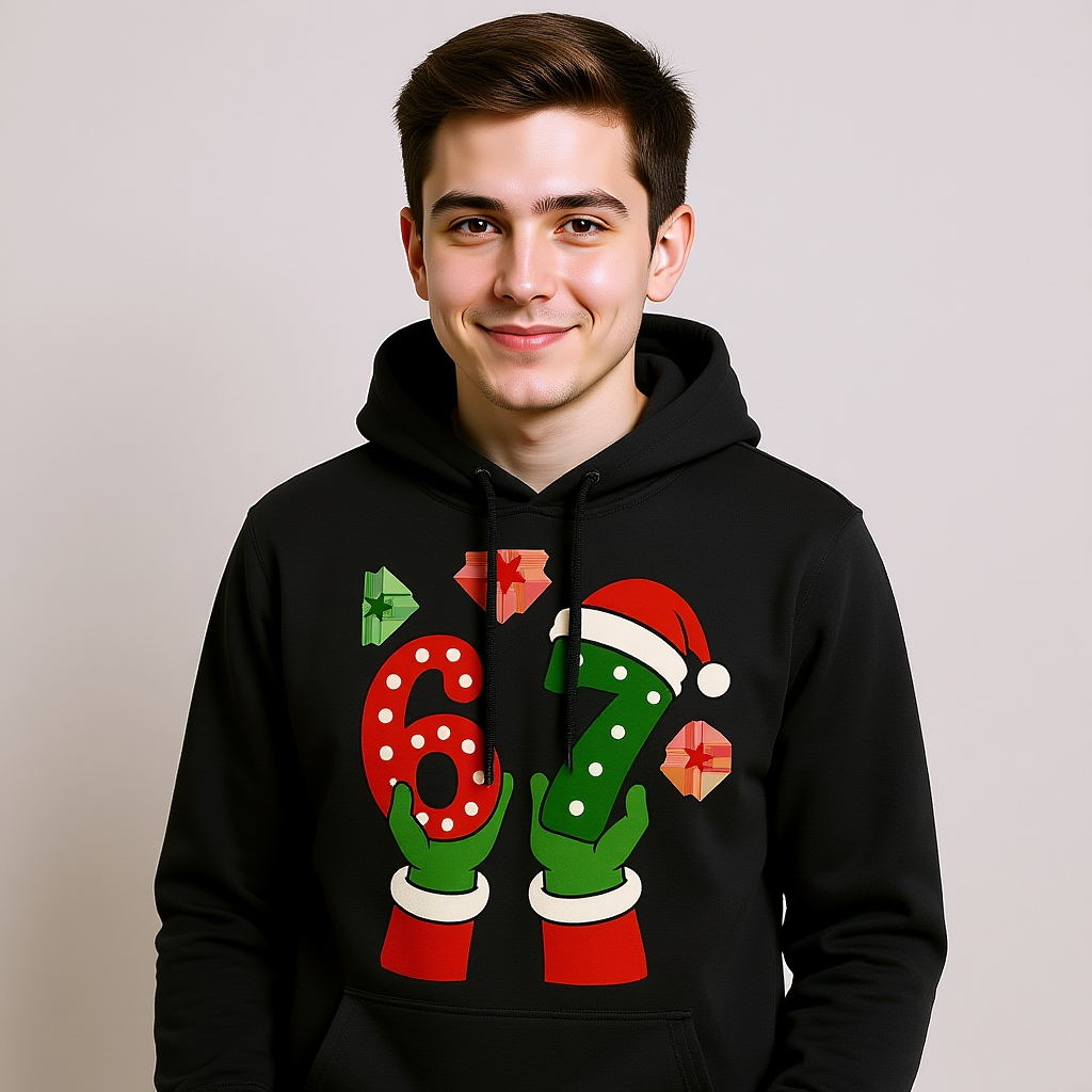Christmas “Six Seven” Hoodie – Fun Festive Hoody – Unisex Christmas Jumper