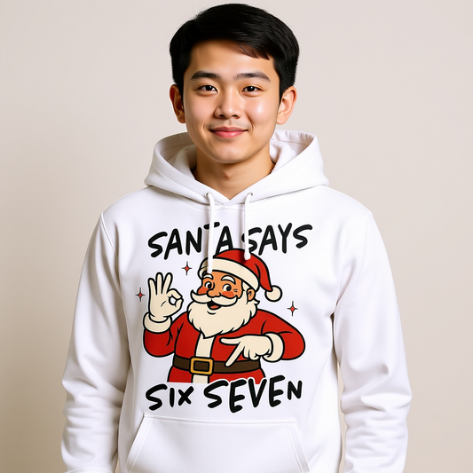 Christmas “Six Seven” Hoodie – Fun Festive Hoody – Unisex Christmas Jumper