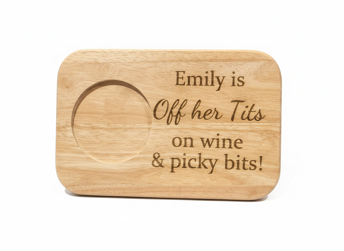 Personalised ‘picky bits’ Wine & Snacks Board – Funny Gift for Friends, Girls Night, Birthday, Hen Party, Christmas ✨