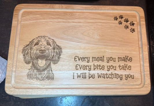 Dachshund Every Bite You Take Engraved Board | Sausage Dog Gift | Dog Lover Kitchen Board
