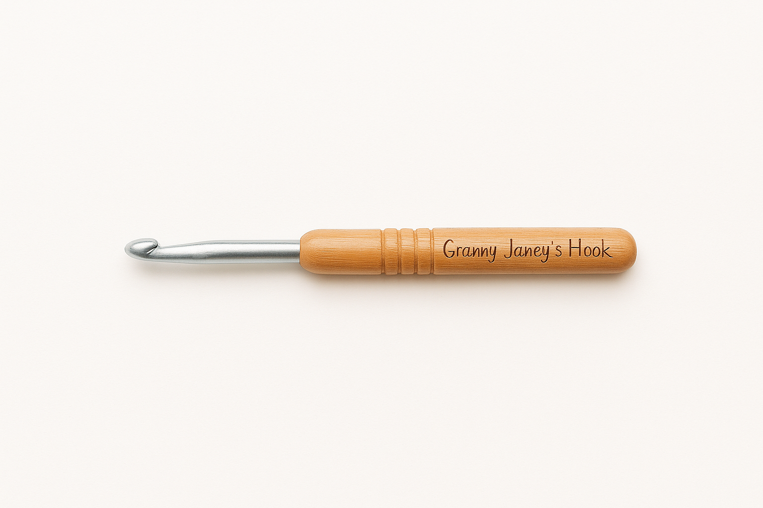 Personalised Crochet Hook – Custom Name or Phrase – Engraved Wooden Handle – Crochet Gift for Her, Yarn Lovers, and Makers