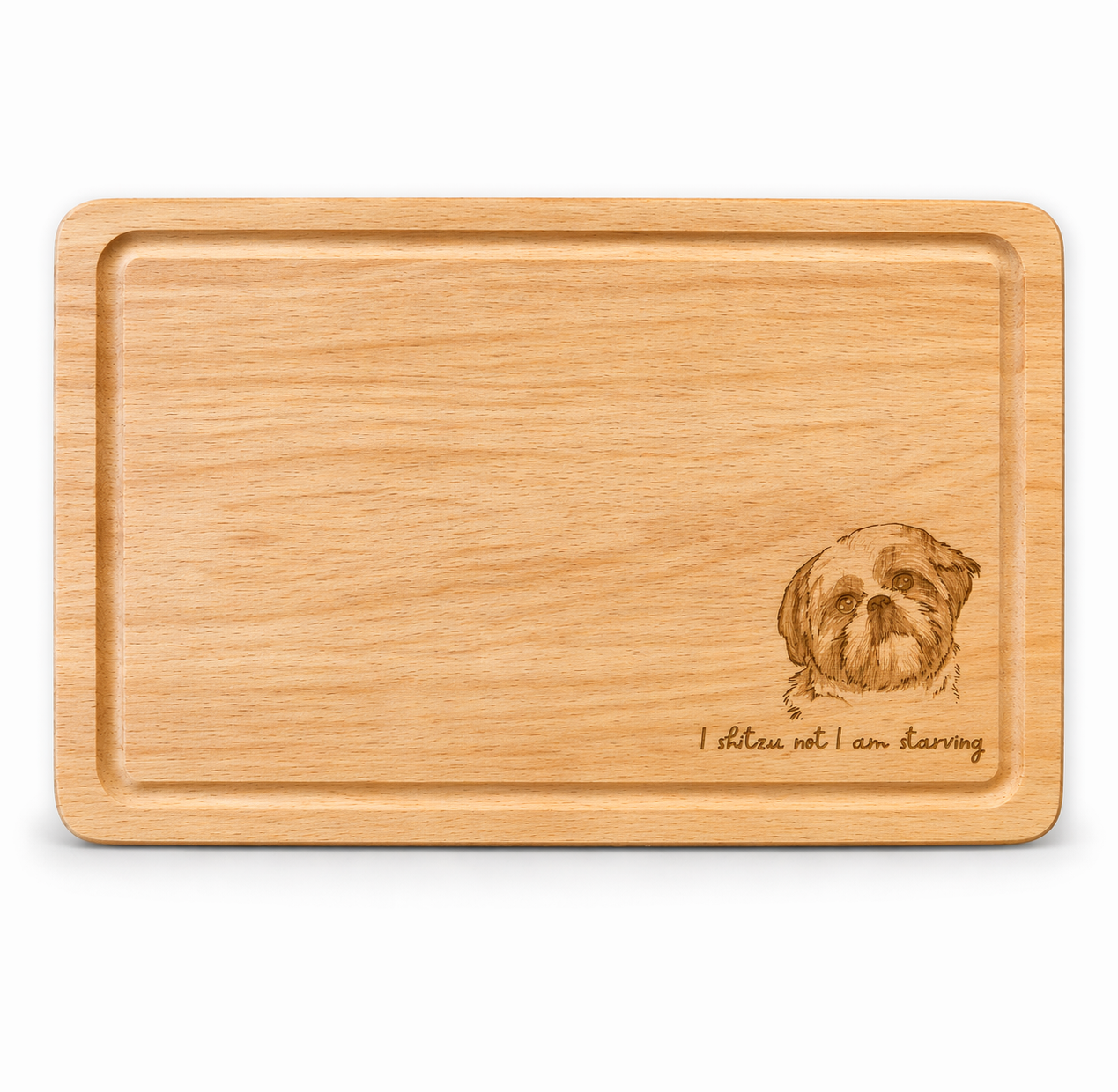 Funny Shih Tzu Chopping Board | Dog Lover Gift | Engraved Wooden Serving Board | Funny Kitchen Gift | Personalised Pet Board UK
