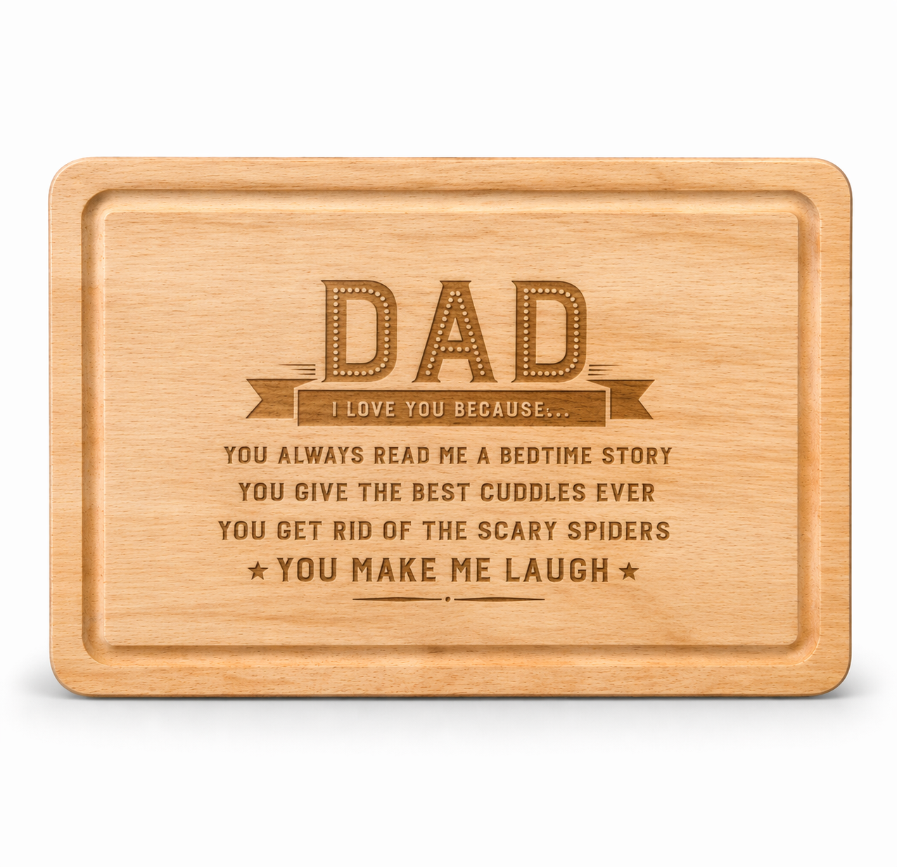 Personalised Dad Chopping Board | Engraved Wooden Gift for Dad | Father’s Day Gift | Custom Message Board | Birthday Gift for Dad UK