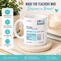 Personalised Teacher Report Mug | Custom Teacher Appreciation Gift | End of Term Thank You Mug | Teacher Leaving Present