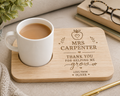 Personalised Teacher Mug Board | Thank You Teacher Gift | Wooden Mug Coaster Board | End of Term Teacher Present
