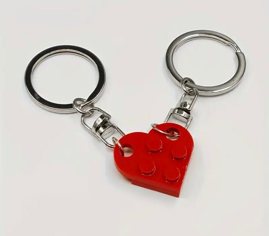 Interlocking Heart Keyring Set – Couples Matching Keychains