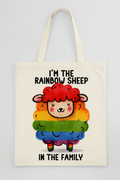 Rainbow Sheep Tote Bag – Funny Pride Gift, Eco-Friendly Canvas Shopper
