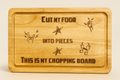 “Cut My Food Into Pieces” Funny Chopping Board – Rock Music Kitchen Gift | Engraved Wooden Board. Papa Roach