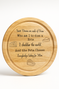 Sweet Dreams Are Made of Cheese – Funny Engraved Wooden Cheese Board