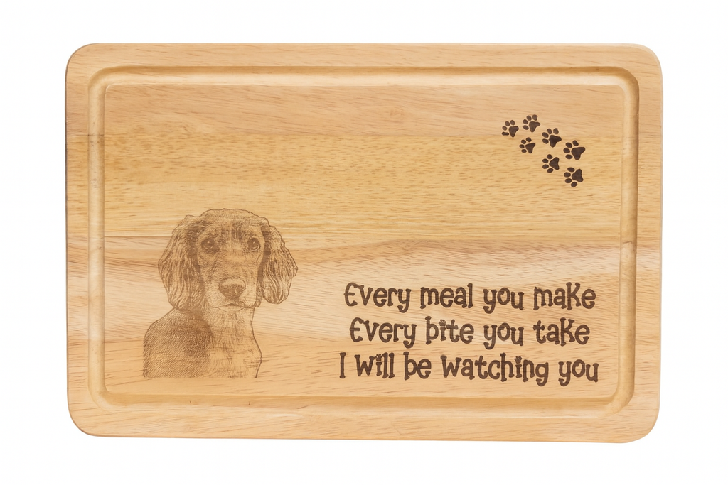 Personalised Dog Chopping Board – Custom Pet Portrait Gift