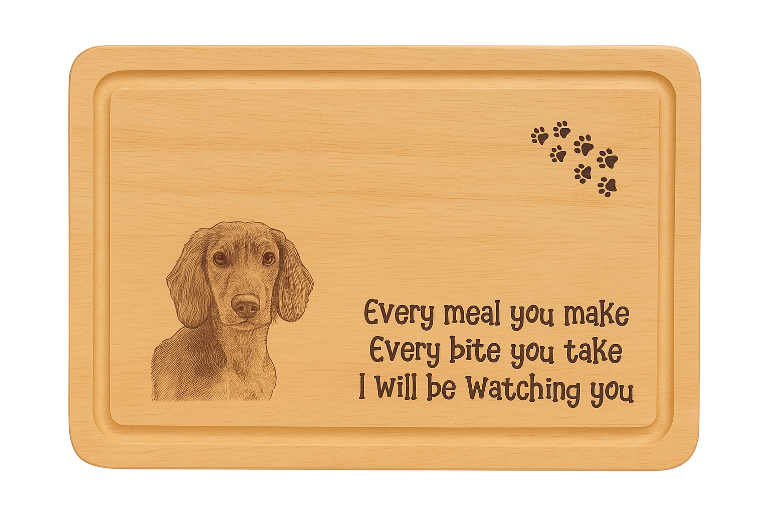 Personalised Dog Chopping Board – Custom Pet Portrait Gift