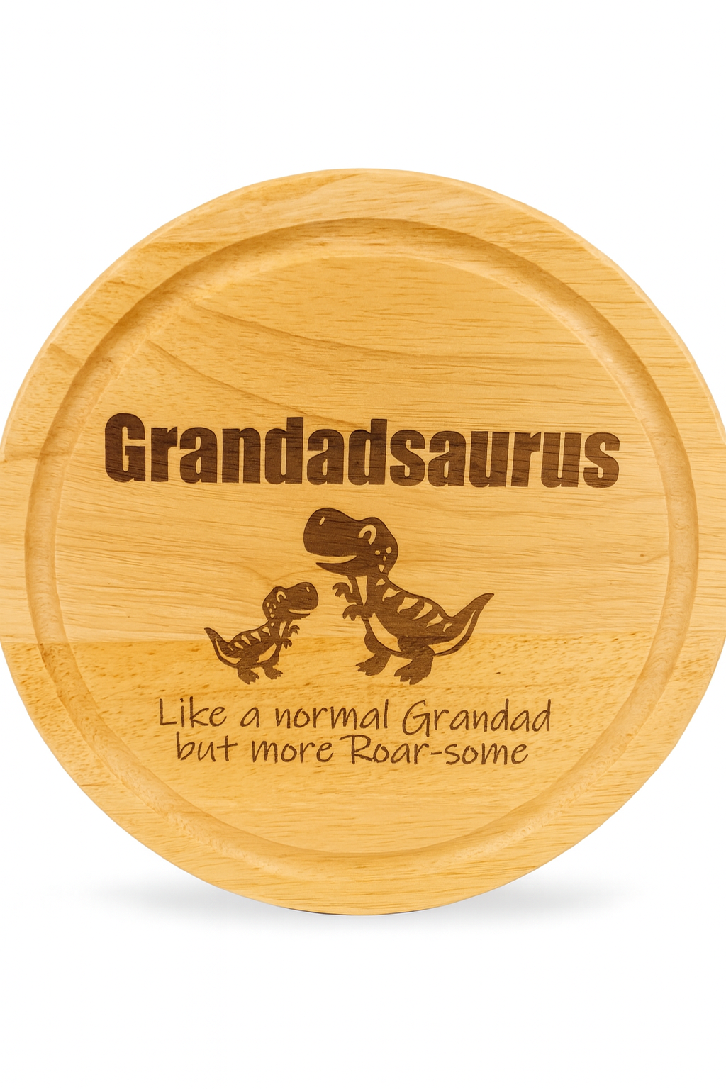 Personalised Grandadsaurus Engraved Wooden Board – Fun Gift for Grandad | Dinosaur Design | Father’s Day | Roarsome Grandad Gift