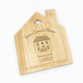 Personalised “Home Sweet Home” House-Shaped Chopping Board