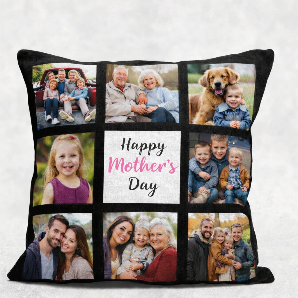 Personalised Photo Cushion – 9 Image Collage