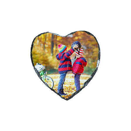 Personalised Heart Photo Slate Plaque