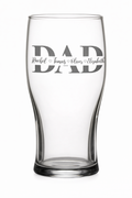 Personalised Dad Pint Glass with Children’s Names – Engraved DAD Beer Glass – Custom Father’s Day Gift – Dad Gift from Kids – Pint Glass UK