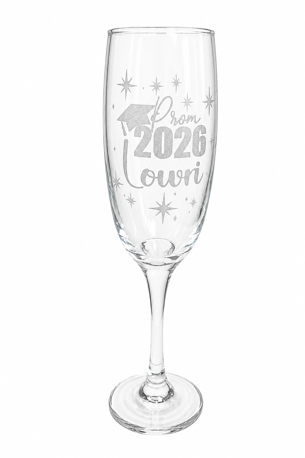 Personalised Graduation Champagne Flute 2026 – Engraved Prosecco Glass Gift for Graduate