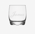 Personalised Engraved Whisky Glass – Custom Name Tumbler – Italic Script Glass – Gift for Him – Birthday, Father’s Day or Groomsmen Gift