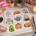 Jellycat Inspired Glass Worktop Saver | Cute Kawaii Breakfast Heat Mat | Coquette Vanity Board