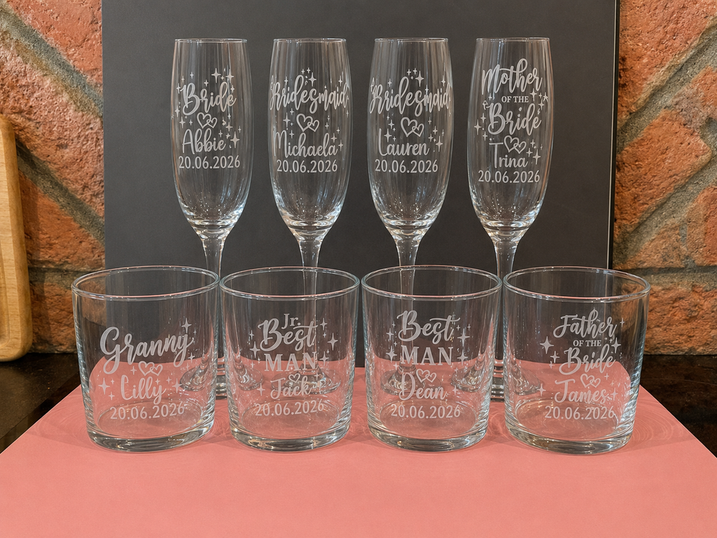 Personalised Engraved Whisky Glass – Custom Name Tumbler – Italic Script Glass – Gift for Him – Birthday, Father’s Day or Groomsmen Gift
