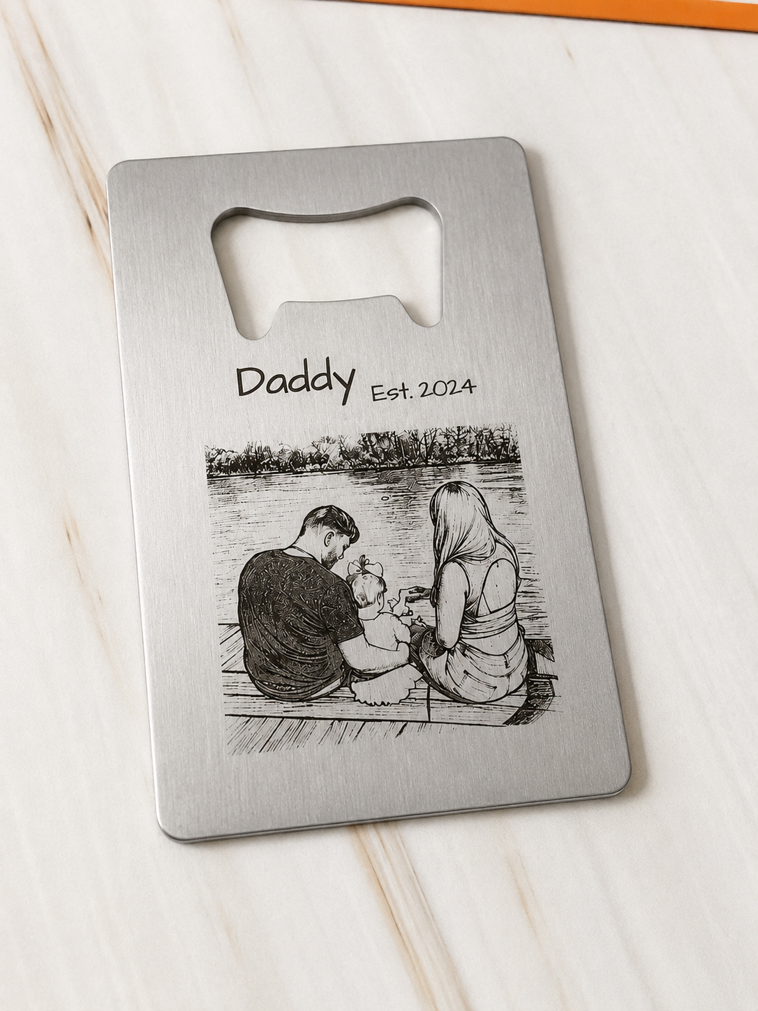 Personalised Daddy Wallet Bottle Opener – Custom Photo Gift for Dad