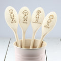 Personalised Family Character Wooden Spoon – Custom Engraved Gift